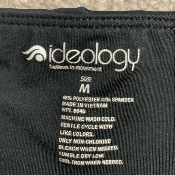 Ideology Athletic Cropped Leggings Women Size Medium Neon Black - Picture 5 of 10